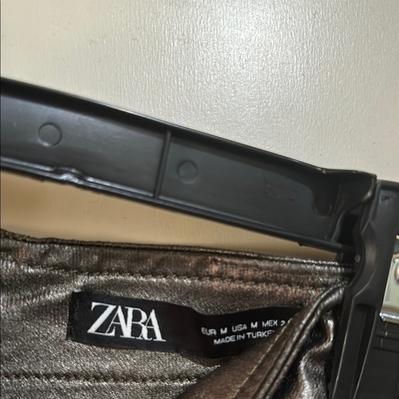 Zara Metallic Gray Sheen Skirt Size M - Picture 5 of 5